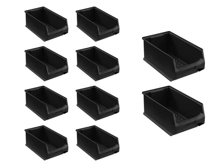 PROREGAL SparSet 10x Leitfähige Sichtlagerbox 4.0 HxBxT 15 x 20 x 35 cm 7,2 Liter ESD Sichtlagerbehälter