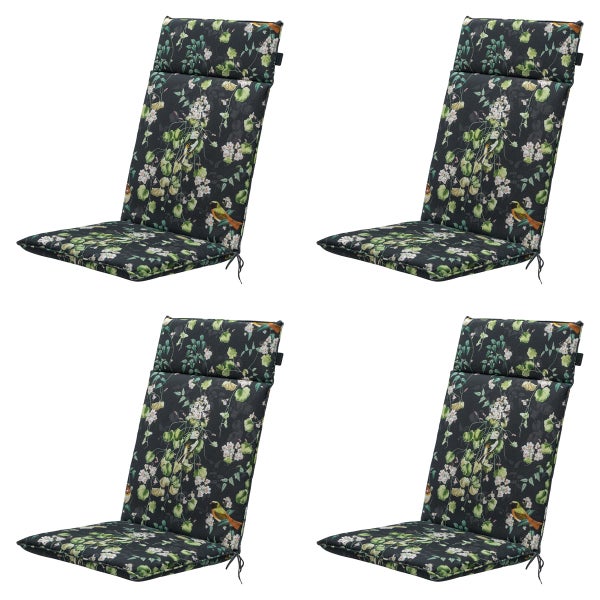 Hochlehnerauflage Sadie – Ca. 120x50 cm - 4er-Set