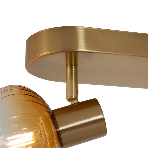 Deckenleuchte mit Glaslampenschirm und Metallbefestigung