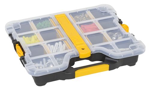 PROREGAL SparSet 5 x Sortimentskasten EuroPlus Basic HxBxT 5,5 x 29,5 x 23,5 cm Schwarz-Transparent-Grau