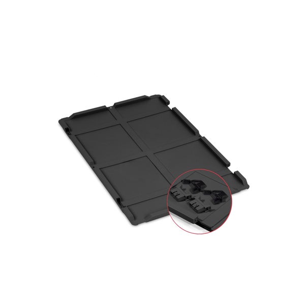 PROREGAL SuperSparSet 5x Eurobox NextGen Grip mit Scharnierdeckel und schwarzen Schiebeschnappverschlüssen, HxBxT 32x40x60cm, 65 Liter, Schwarz, Griffe offen, Verstärkter Boden, Eurobehälter, Transportbox, Transportbehälter, Stapelbehälter