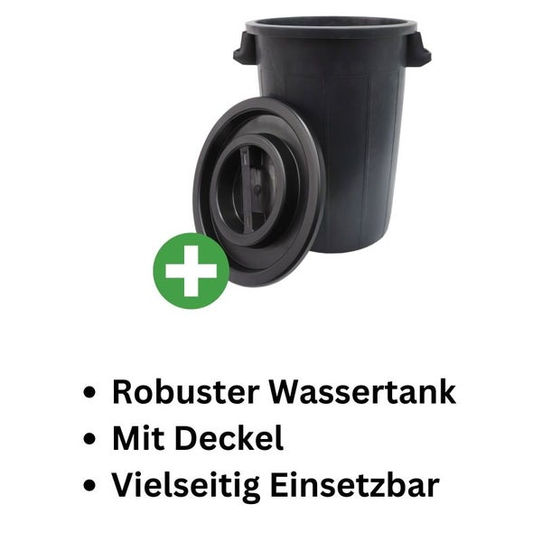 Runder 50L Wassertank mit Deckel – Robuster, wetterfester Wasserspeicher für Garten, Notfall & Regenwassersammlung