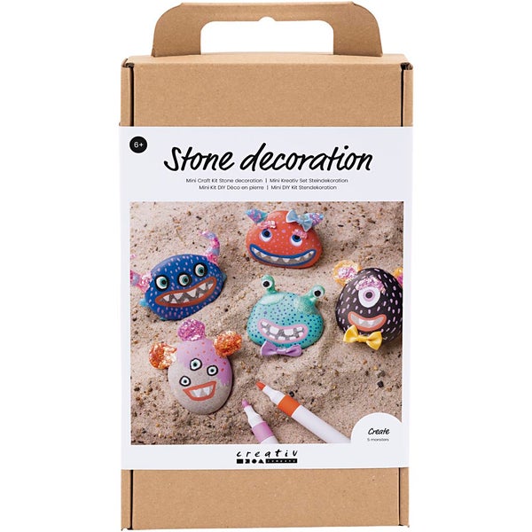 Steindekoration Mini-Bastelset in einer Kartonverpackung
