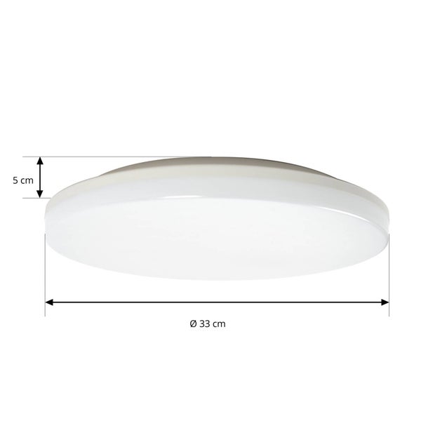 PRIOS LED Deckenleuchte Artin (Modern) in Weiß (1 flammig, ) - Lampe Deckenlampe Badezimmerleuchte