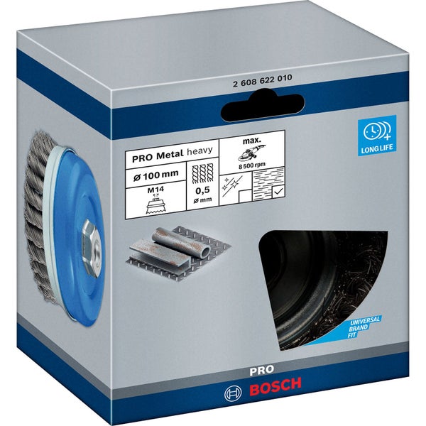 Bosch PRO Metal heavy Topfbürste 100 x 0,50 mm Gewinde - 2608622010