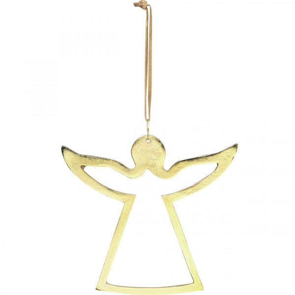 Goldener Engel als Weihnachtsbaumschmuck mit Aufhänger