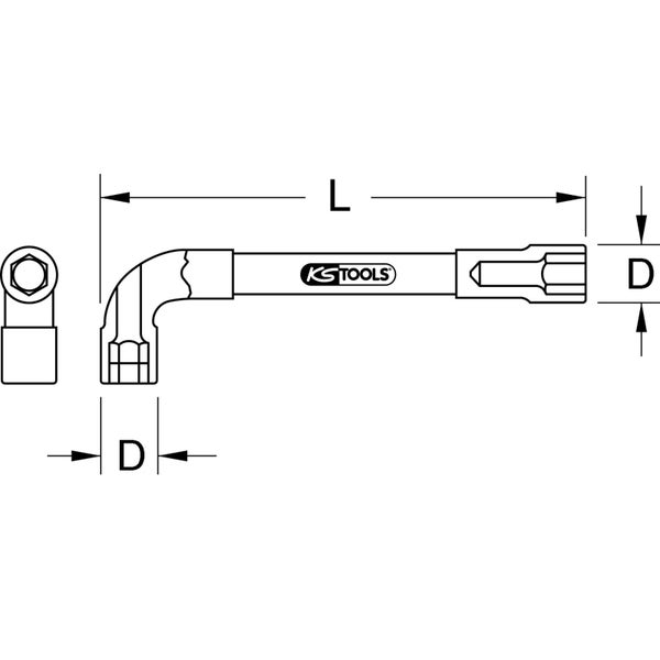 KS TOOLS ULTIMATEplus Doppel-Steckschlüssel mit Bohrung 10 mm - 517.0410