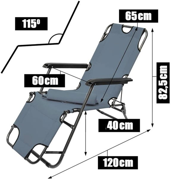 AMANKA 2er Set: 153x60 Relaxliege Garten Liegestuhl Klappbar - Gartenstuhl mit Liegefunktion - Sonnenliege Faltbar - Campingliege Leicht - Gartenliege Wetterfest Strandliege Relaxsessel Outdoor Liege