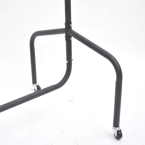 HOMCOM, Kleiderständer, Wäscheständer , L120 x B60 x H170 cm, Metall, Schwarz