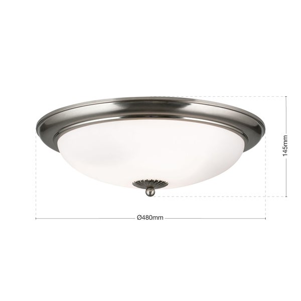 Deckenleuchte Jugendstil 47 cm silber