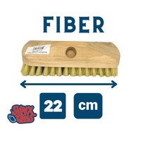 Faserbürste mit Holzgriff und einer Länge von 22 Zentimetern