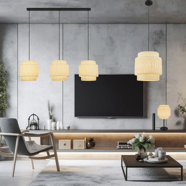 FULFILMENT ONLY pendant light, black / nature, 3xE27/max. 10W excl