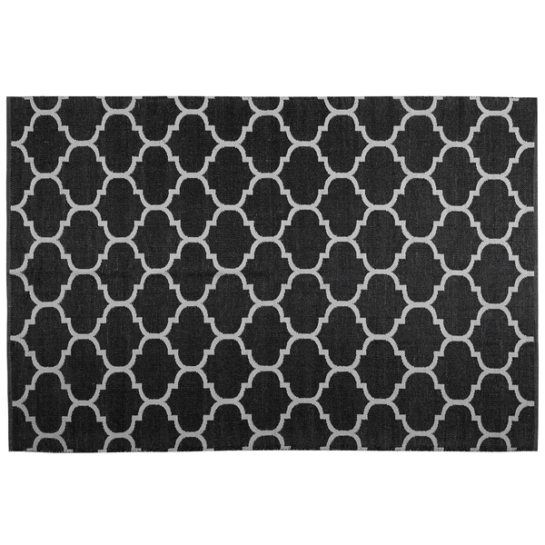 Outdoorteppich ALADANA 160 x 230 cm Schwarz / Weiß Zweiseitig