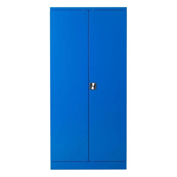 PROREGAL Stahlschrank Bee 9 Fachböden HxBxT 195 x 92 x 42 cm Pulverbeschichtetes Fachbodenmaterial Blau & Blau