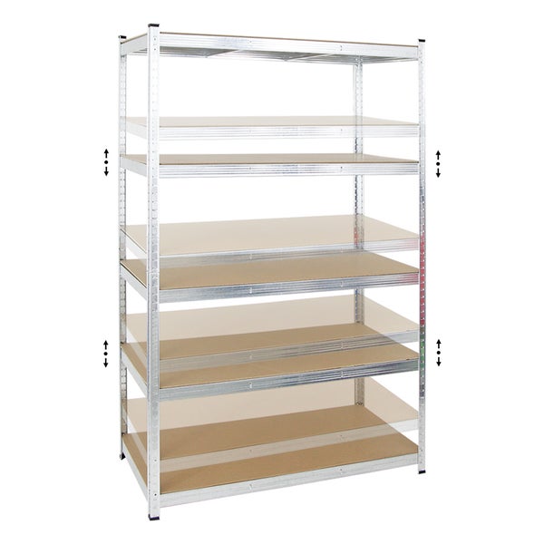 Mega Deal 2x  Kellerregal GORILLA HxBxT 180 x 120 x 60cm Fachlast 175kg Verzinkt Garagenregal Schwerlastregal Werkstattregal Lagerregal Steckregal