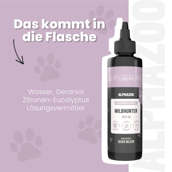 Alphazoo Milbhunter Spot-on Flasche für Hunde