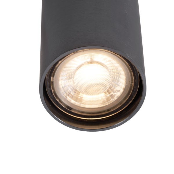 Moderner Aufbaustrahler Gunmetal GU10 50mm - Tuba