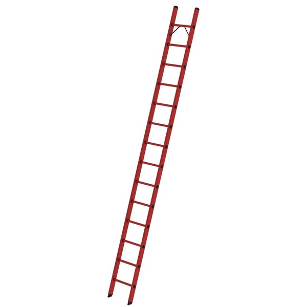 Günzburger Steigtechnik Sprossen-Anlegeleiter GFK ohne Traverse 14 Sprossen - 036014