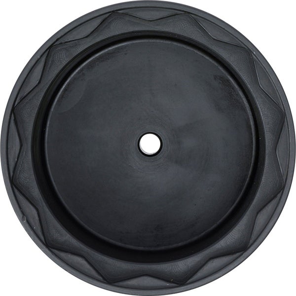 Schwarzer Untersetzer für Blumentöpfe mit Mittelloch