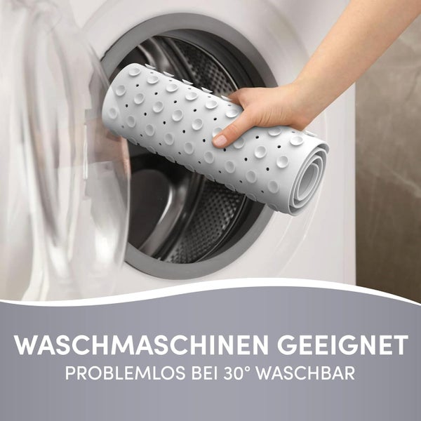 avakido® Duschmatte rutschfest Kinder - 100% BPA frei Inklusive 2 Haken zum Trocknen - Antirutschmatte, Duscheinlage - schimmelresistent & maschinenwaschbar