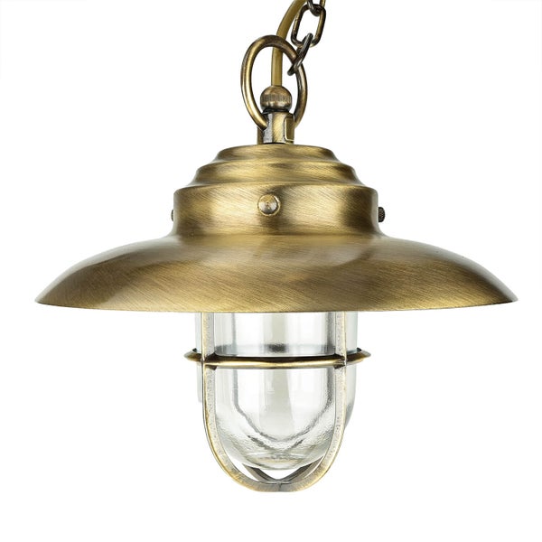 Hängelampe mit Kette und Lampenschirm