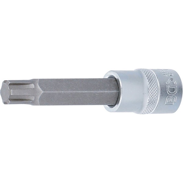 BGS Technic M13 Steckschlüssel mit Innenvielzahnaufnahme, 12.5 mm Antrieb, 100 mm Länge