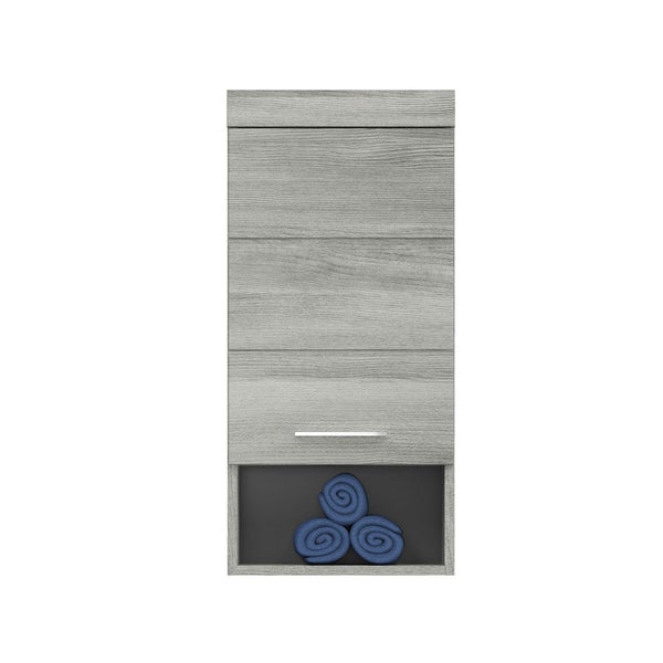 Soul Badschrank Wandhängend 1 Tür 1 Fach Rauchglas. 37 X 24 X 79 cm