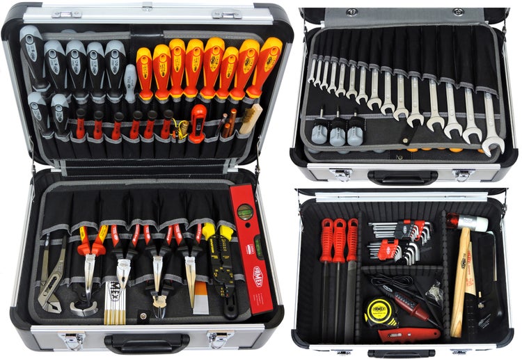 FAMEX 414-18 Werkzeugkoffer PRO bestückt mit Werkzeug 292-tlg.