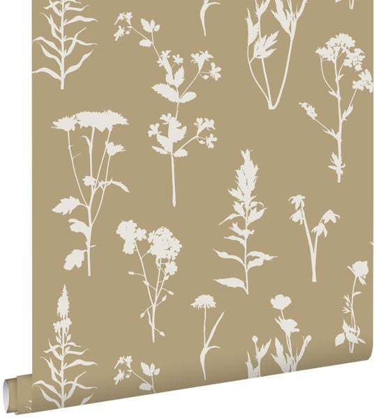 ESTAhome Tapete Feldblumen Beige - 53 cm x 10.05 m - 139483