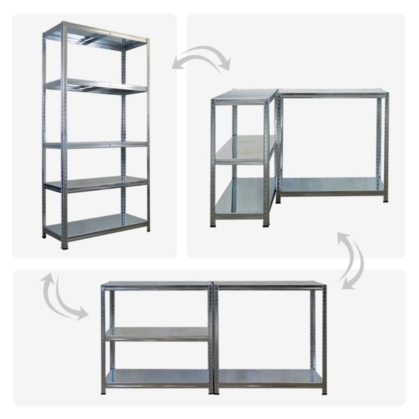 Metallregal mit variablen Aufbaumöglichkeiten