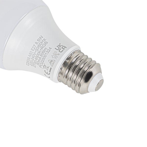 Set mit 3 intelligenten E27-LED-Lampen A60 matt RGBW 8,5 W 806 lm 2700 K