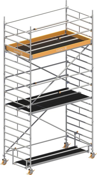 Layher Fahrgerüst mit zwei Arbeitsflächen