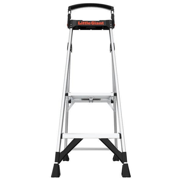 Little Giant Trittleiter aus Aluminium mit zwei Stufen und Sicherheitsbügel