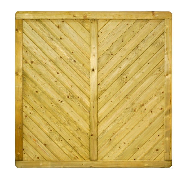 Holzzaunfeld mit diagonalen Brettern