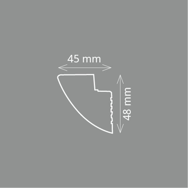HOMESTAR Lichtleiste Dana (45 x 48 mm), Länge 2m, LED-fähig
