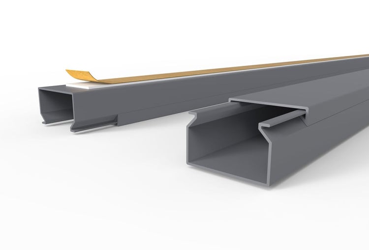 CILSON WDK2516SG Art.-Nr. 6700140.1 Kabelkanal Selbstklebend 25x16mm Grau - 1 m / 1000 mm, Erweiterte Kabelabdeckung, Schnelle Montage