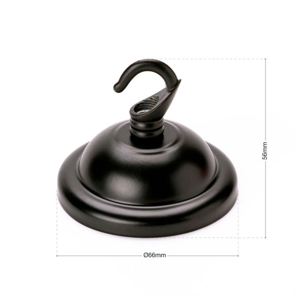 Deckenhaken Schwarz Tragkraft 2,5 Kg