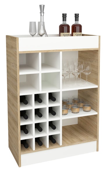 Küchenschrank Kommode Flaschen Weinregal Esilo