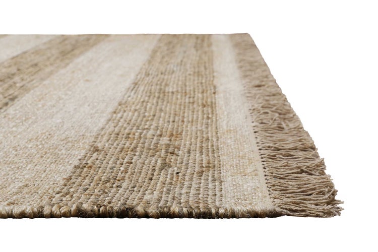 Handwebteppich Beige Sand aus Naturfaser Virgil Green Looop 160x230 cm