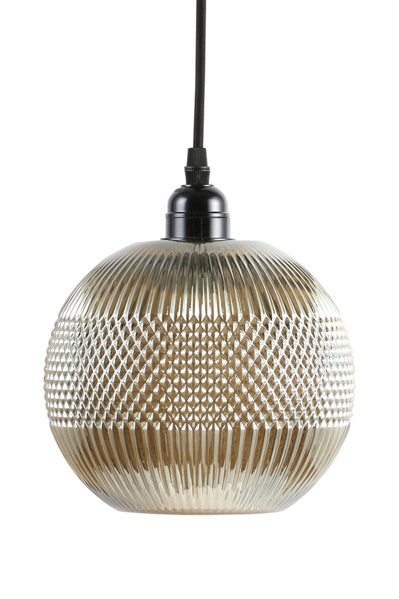 Glaskugel Lampen, Hängelampe aus Glas Modern Taupe 21 cm | Wohnzimmer Esszimmer Leuchte