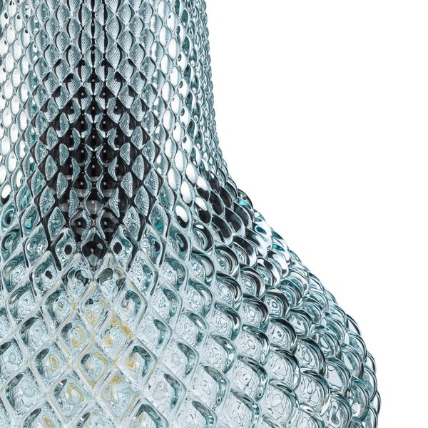 Lindby Pendelleuchte Drakar (Retro, Vintage Antik) in Blau aus Glas (1 flammig E27) - Hängelampe Esstischlampe Hängeleuchte Wohnzimmerleuchte