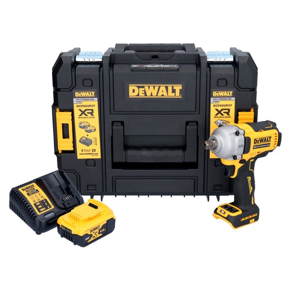 DeWALT Akku-Schlagschrauber 18 Volt Set inklusive 5,0 Ah Akku, Ladegerät und TSTAK Koffer.