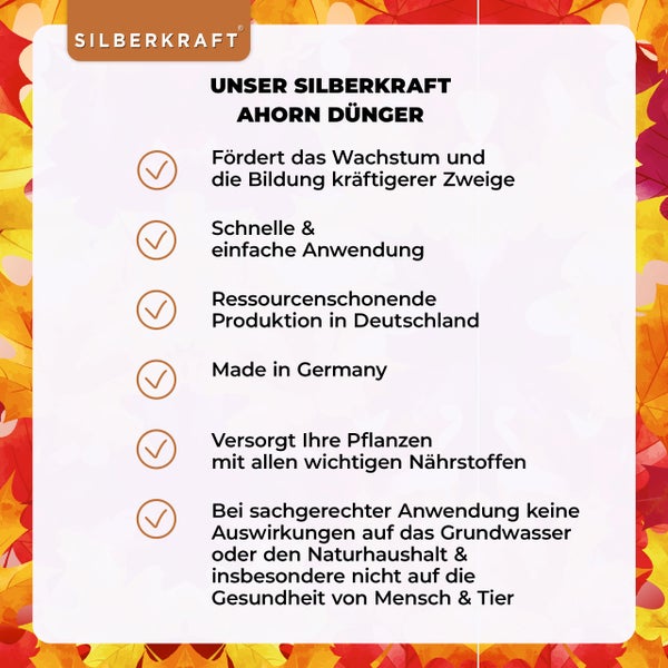 SILBERKRAFT Ahorn Dünger – Für Japanischen & Fächerahorn – 1 Liter