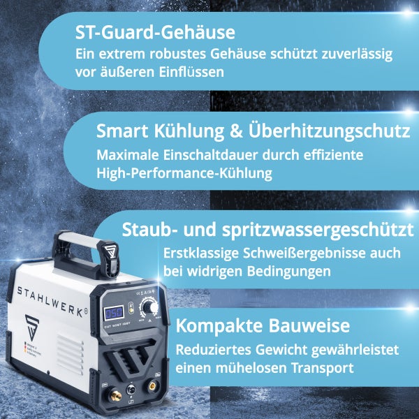 STAHLWERK Plasmaschneider CUT 50 ST IGBT mit 50 Ampere, bis 14mm Schneidleistung