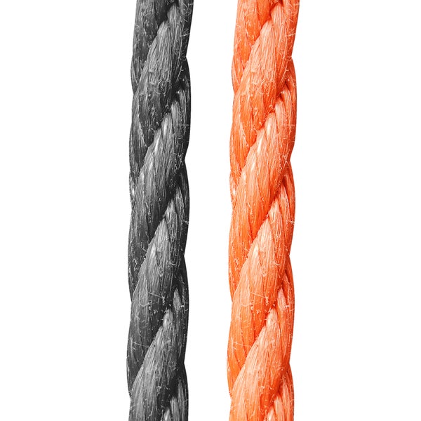 Zwei gedrehte Seile aus Kunststoff