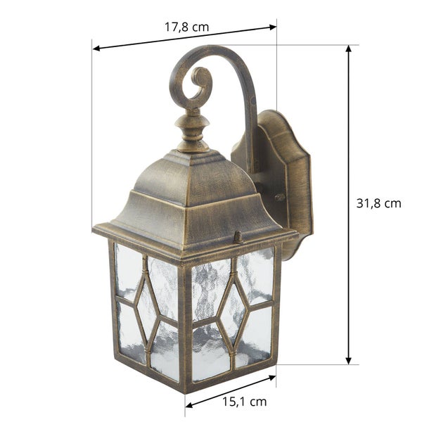Wandleuchte für den Außenbereich mit den Maßen 31,8 x 17,8 x 15,1 cm