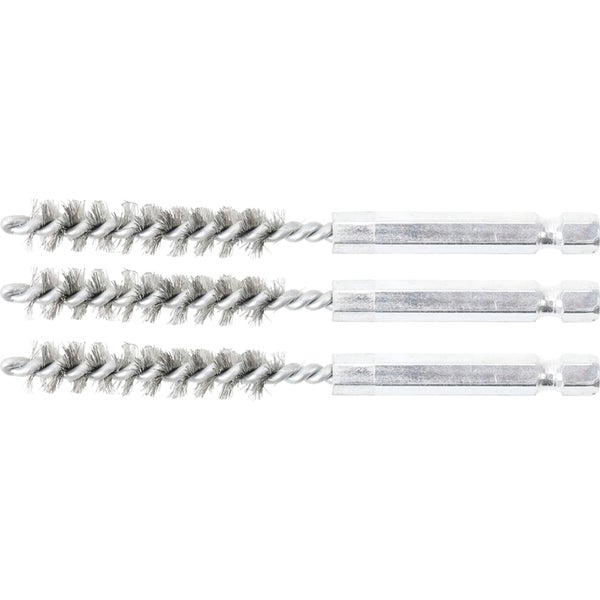 BGS Stahlbürste 9 mm Antrieb Außensechskant 6,3 mm (1/4) 3tlg. - 3078-9-S