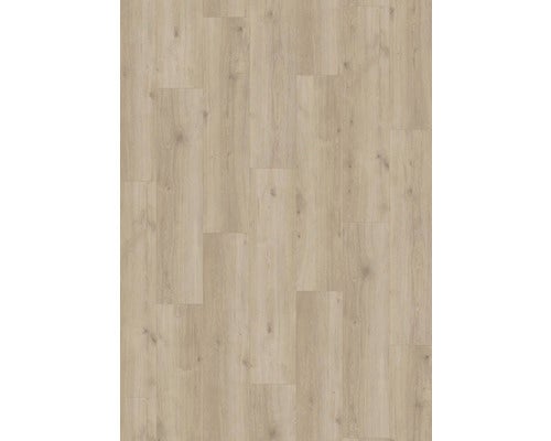 Verlegter heller Laminatboden mit Holzoptik