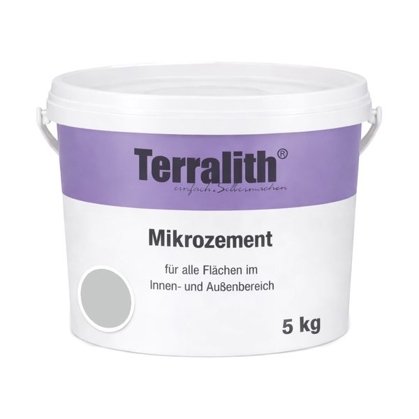 Terralith Mikrozement für den Innenbereich und Außenbereich, 5 Kilogramm