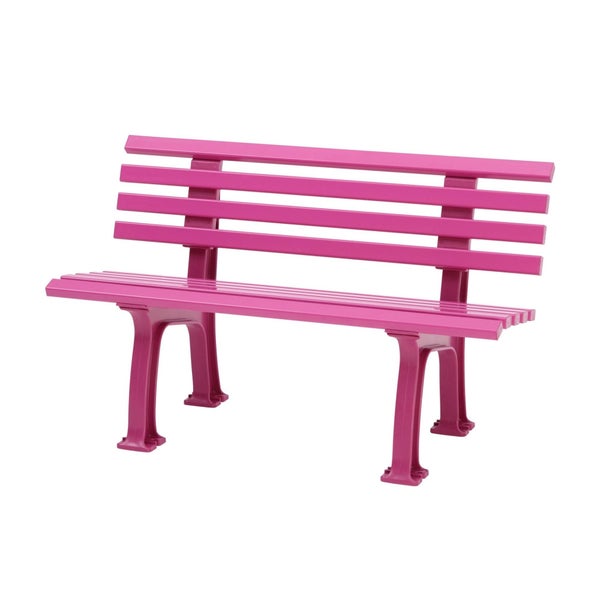 PROREGAL Gartenbank Antigua 2 Sitzer Flieder HxBxT 74 x 120 x 54 cm Witterungskunststoff & UV Beständiger Kunststoff Parkbank Sitzbank